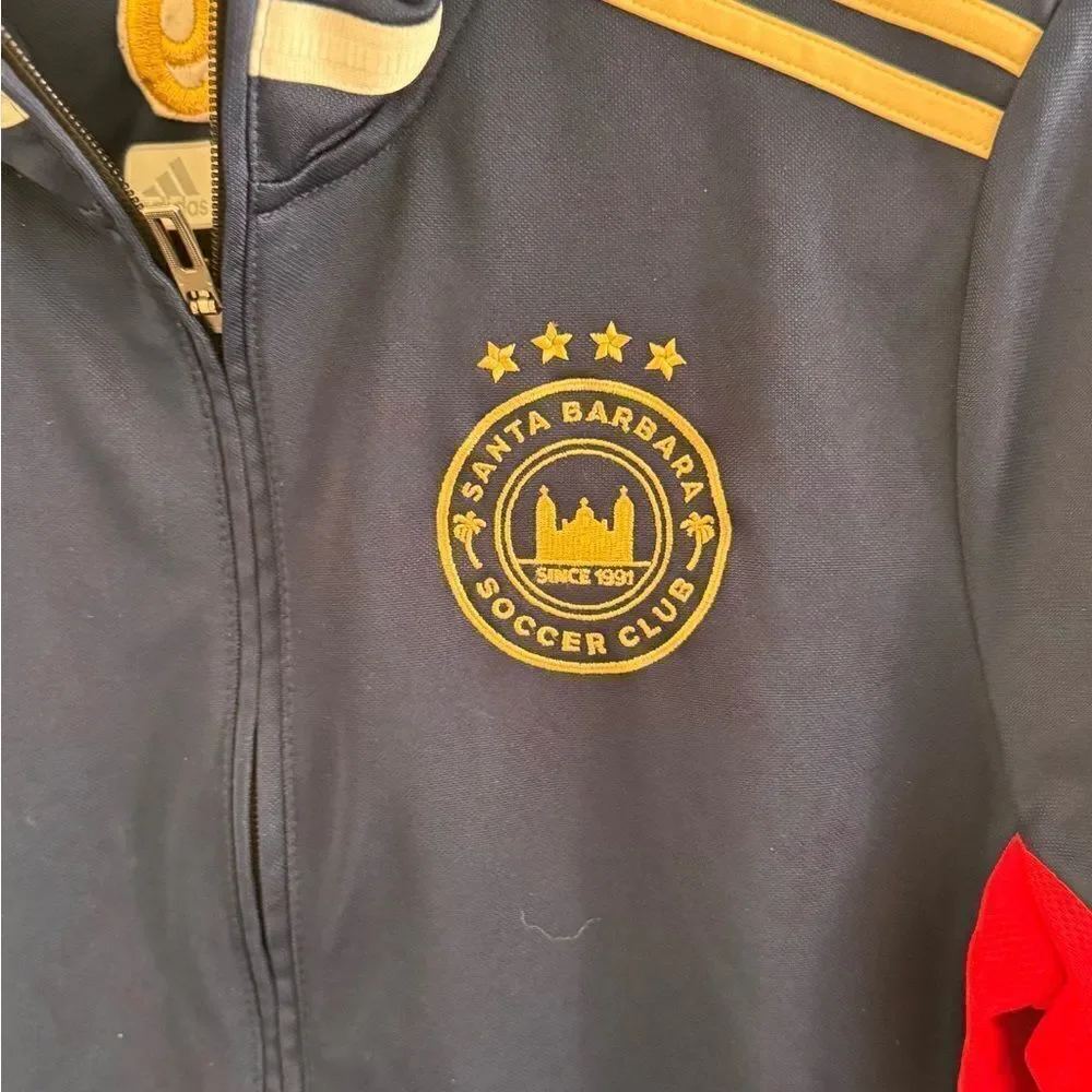 Adidas Navy and Red Track Jacket